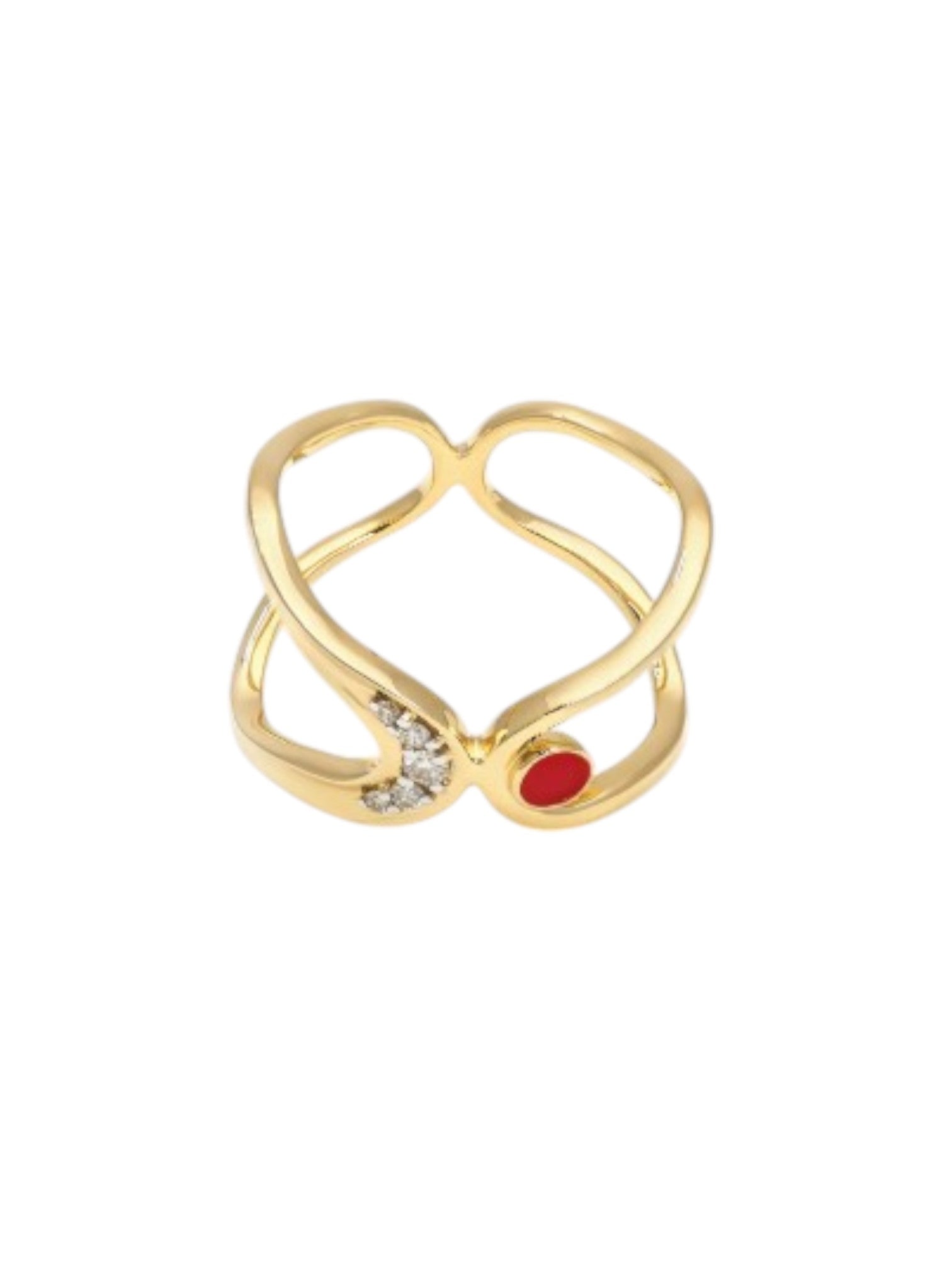 Trendy 925 Sterling Silver Gold Plated Light Weight Ring For Women By Kesardeep Impex